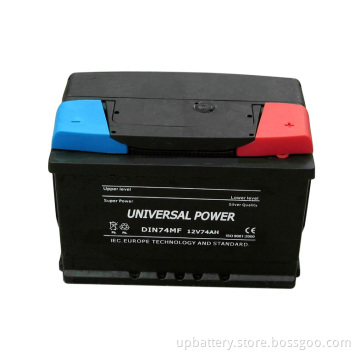 Car Battery DIN74mf Automotive Starter Batteries